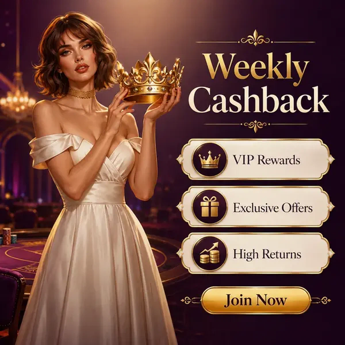 Die Card Duchess präsentiert wöchentliche Cashback-Belohnungen in der Vipzino Kostenlose Spielautomaten Halle