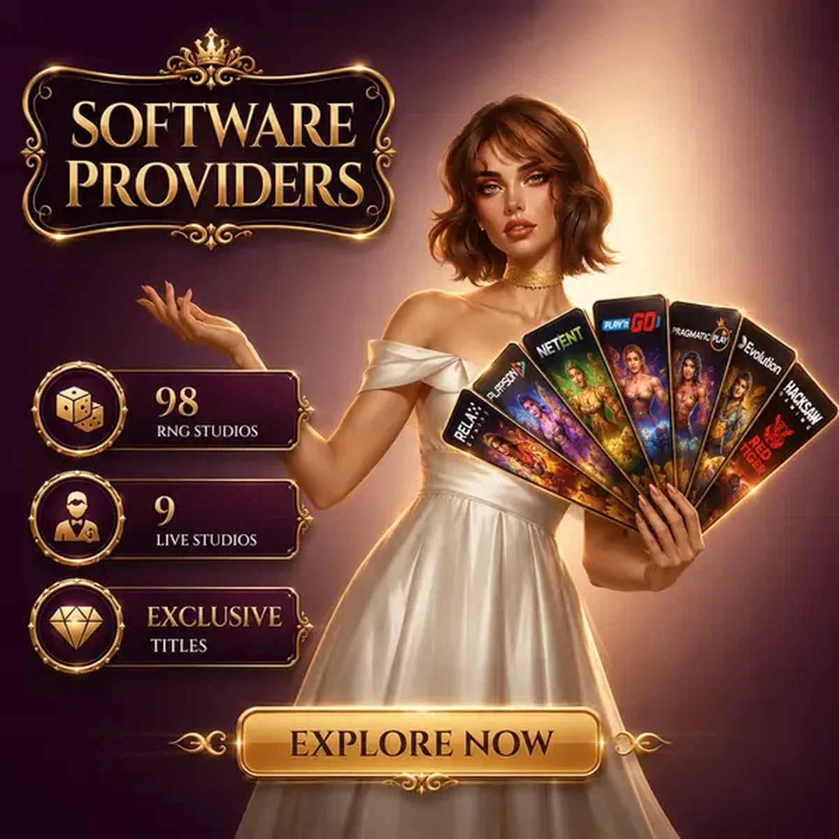 Card Duchess präsentiert Software-Anbieter bei Vipzino mit leuchtenden Spielkacheln